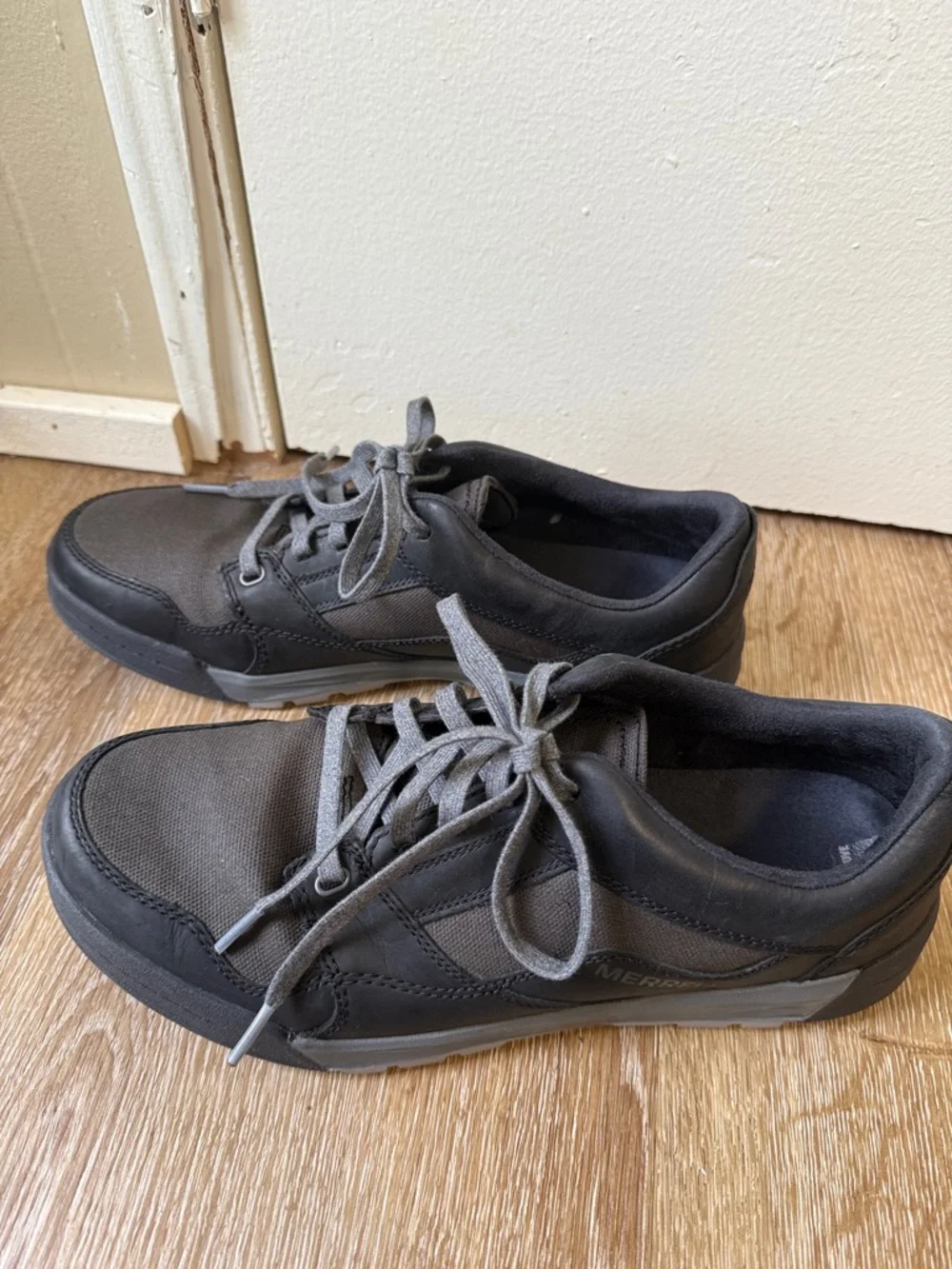 Merrell J91415 Comfort Walking Sneakers‎ Gray Mesh Leather Men’s 10